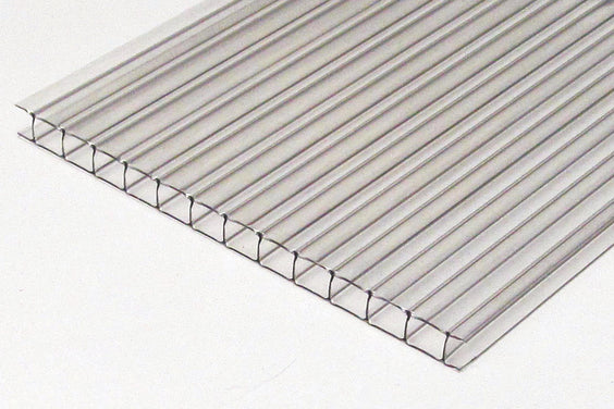Twin Wall - Clear 8mm - 1UV + DRP - Polycarbonate Sheets